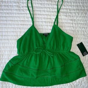Wild Fable Size M Green Flowy Top
